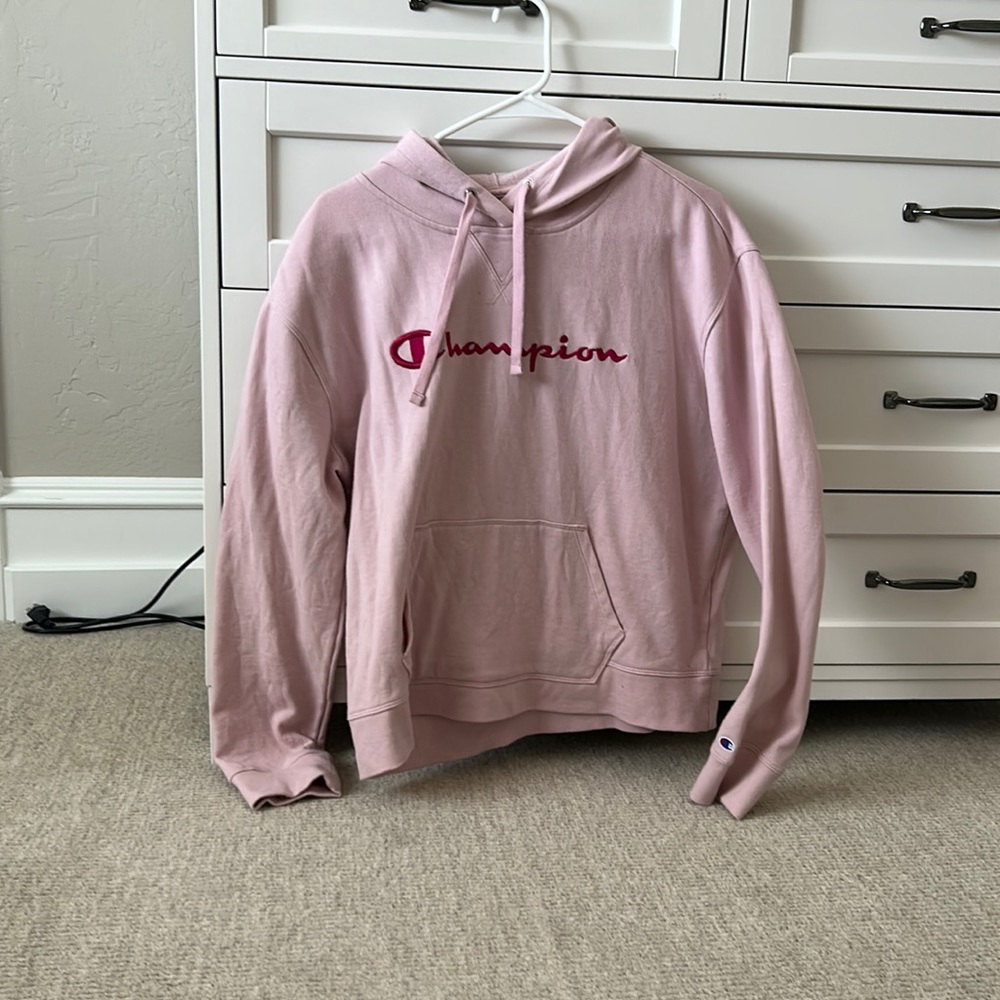 Champion light pink hoodie